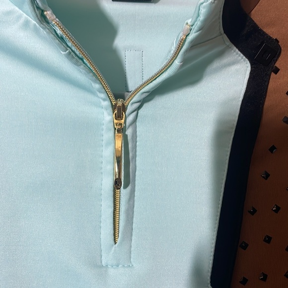 Two-Tone Polo Shirt with Studded Detail - Picture 3 of 7